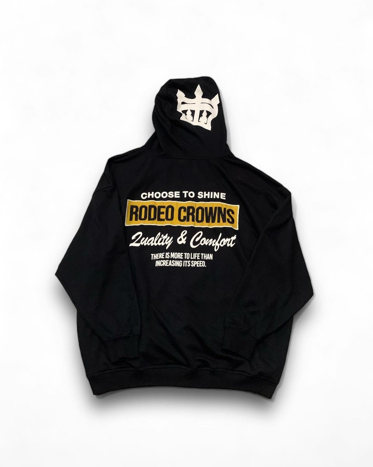 image of Rodeo Crowns Record Manhattan Vintage Hoodie Black, Men's (Size XL)