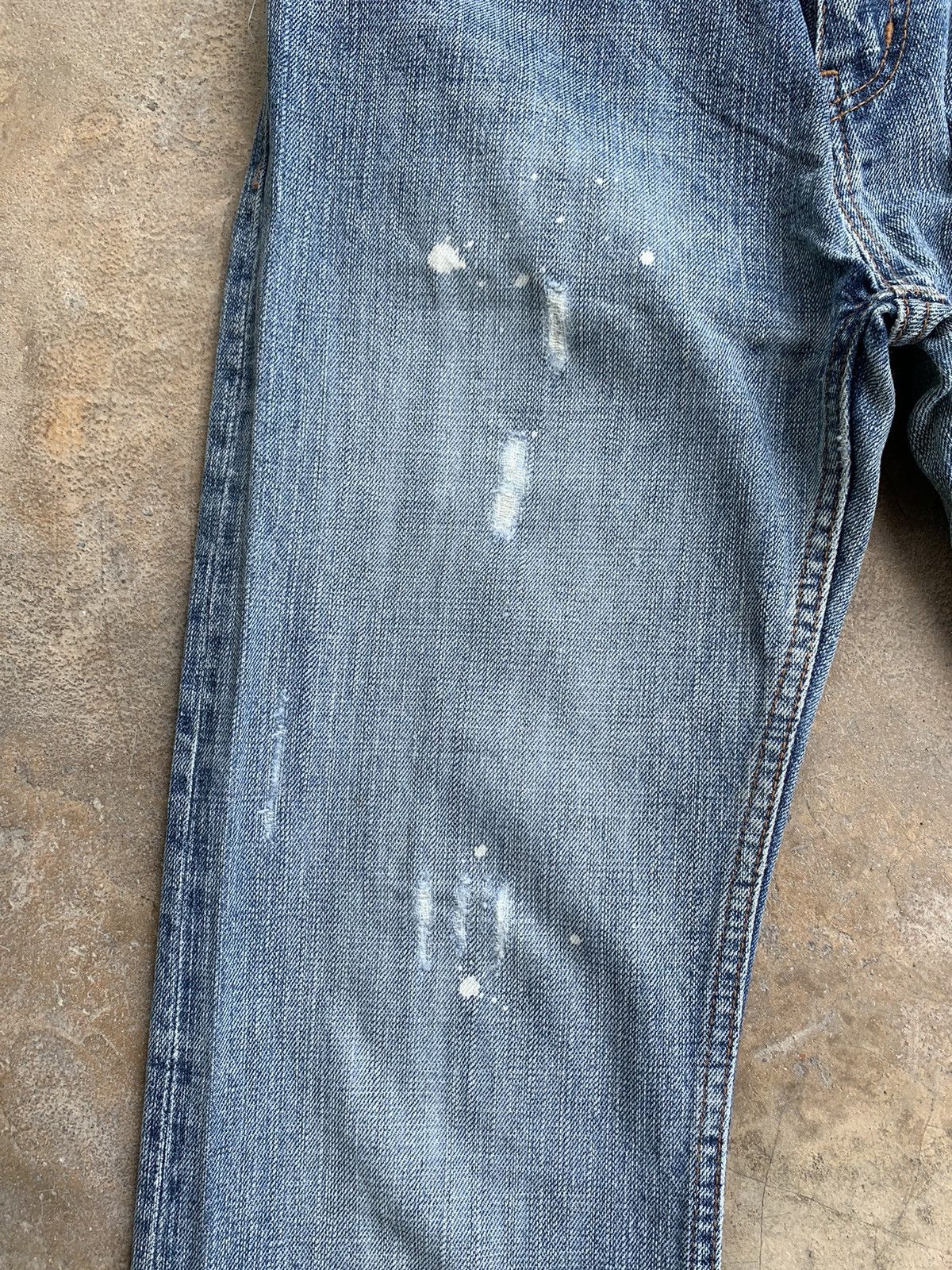 Japanese Brand Earth Music Ecology Selvedge Distressed Denim Size US 28 / EU 44 - 11 Thumbnail