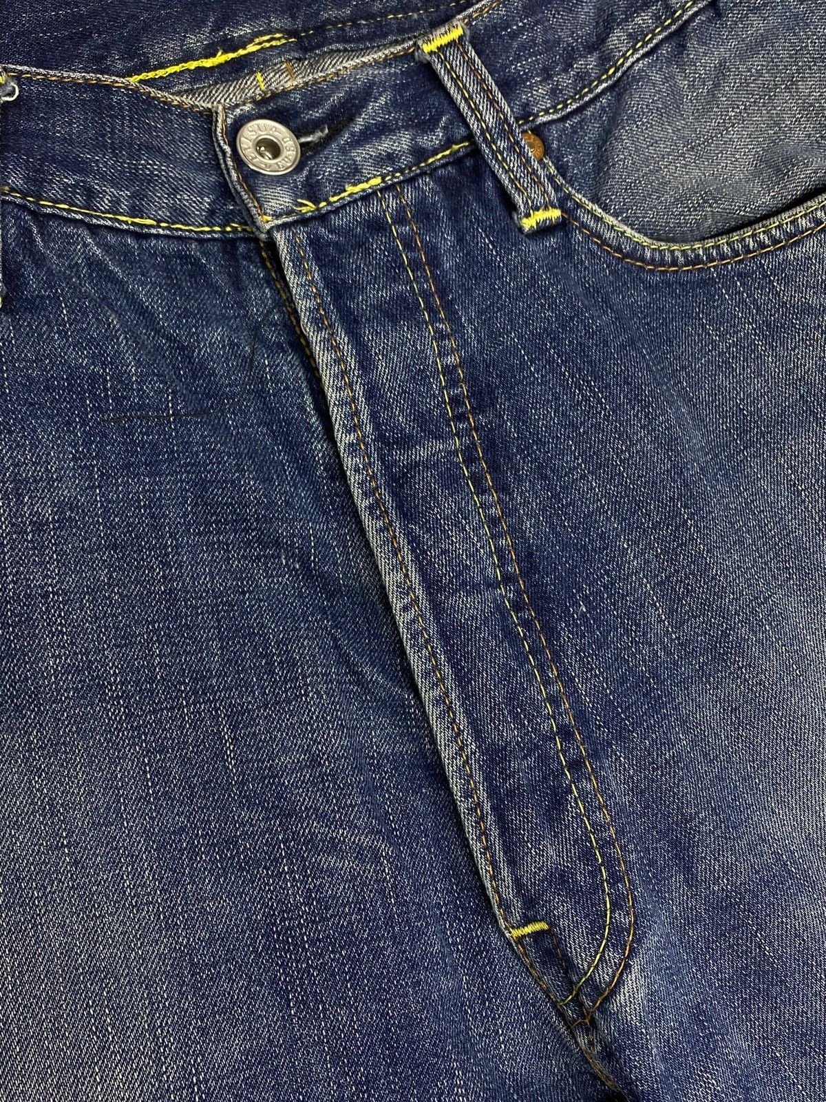 Evisu Vintage Evisu Patchwork Y2k Japanese Blue Washed Denim Jeans Size US 29 - 18 Thumbnail