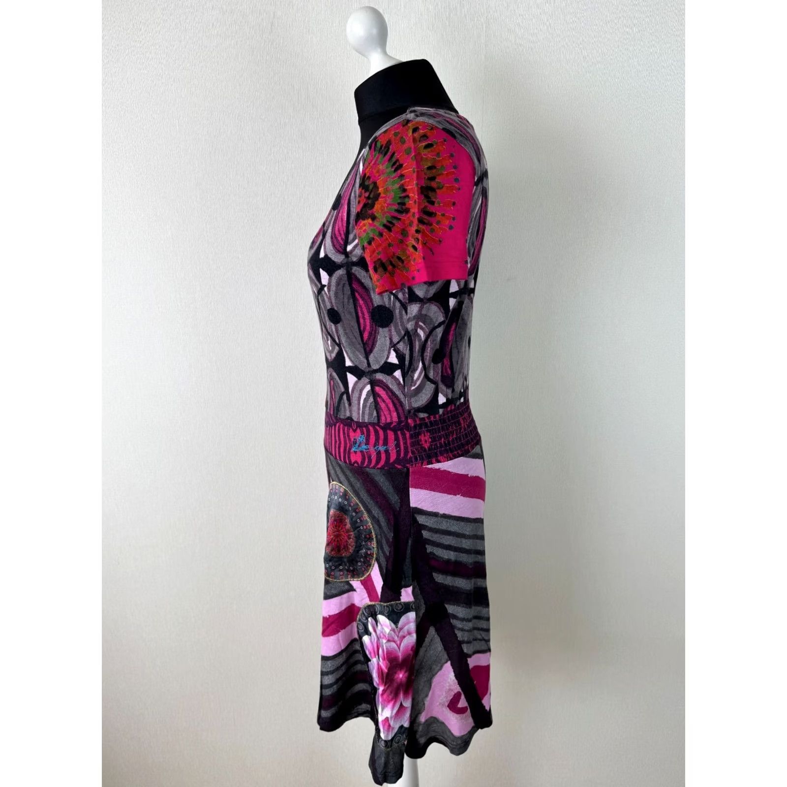 Desigual Desigual Dress XL Women A-Line Midi Multicoloured Shirt? Size XL / US 12-14 / IT 48-50 - 2 Thumbnail