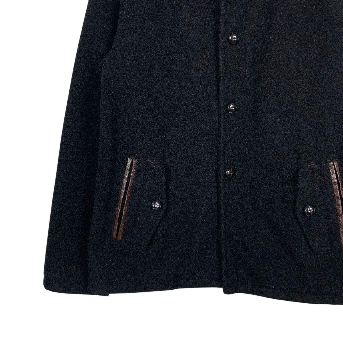 Leather TOMMY Wool Leather Button Jacket #2133-C94 Size US XL / EU 56 / 4 - 3 Thumbnail