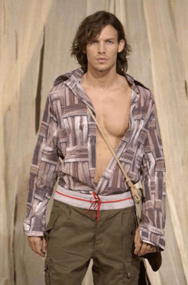 Dolce & Gabbana SS2002 Dolce & Gabbana Beige & Brown Abstract Shirt Size US L / EU 52-54 / 3 - 1 Thumbnail