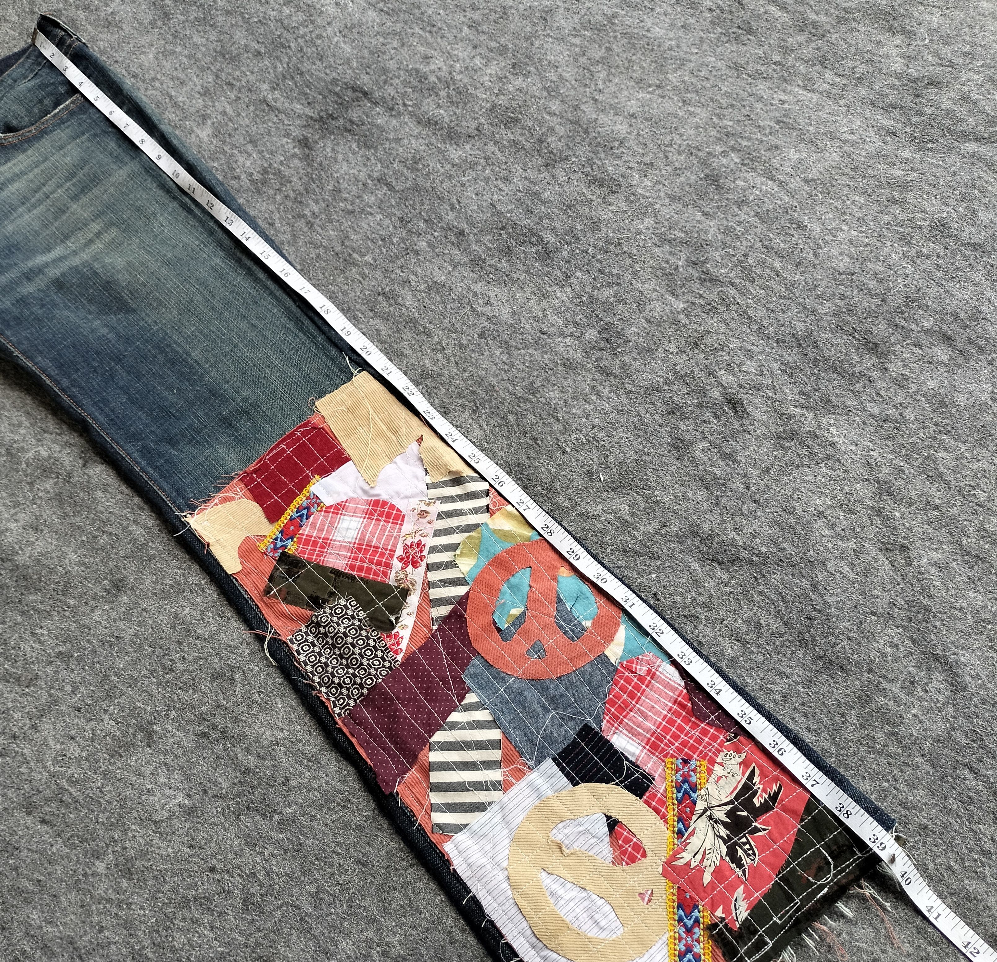 7 For All Mankind Peace patchwork boot cut denim Size US 29 - 19 Thumbnail