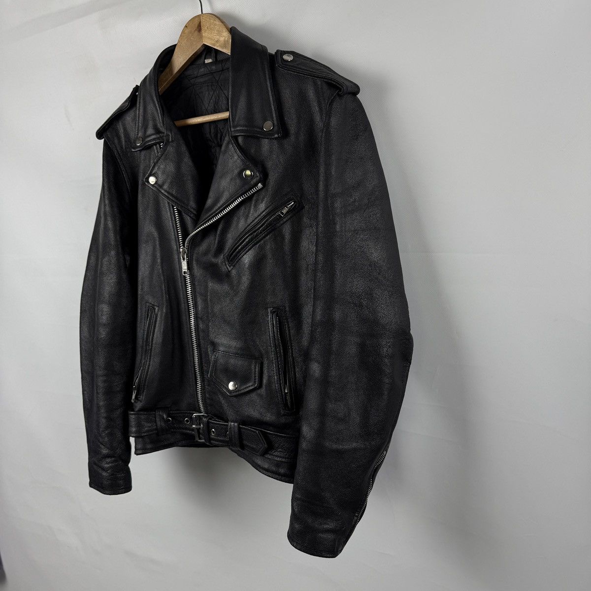Band Tees × Vintage Vintage Leather Biker Jacket With 2002 Burzum Patch Size M? Size US M / EU 48-50 / 2 - 3 Thumbnail