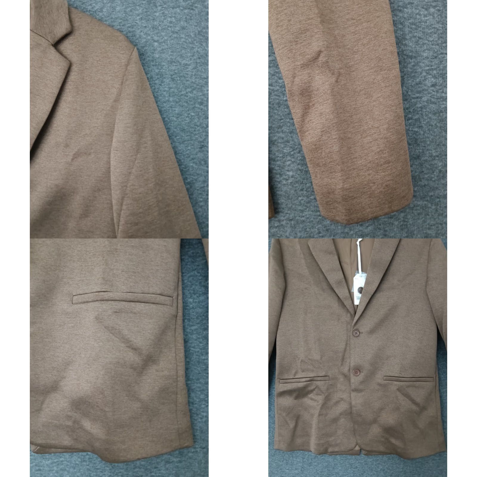 Vintage Stylus X LaDarius Campbell Lightweight Jacket Blazer Heather Warm Sand S Mens Blazer Jacket Regular Two-Button Family: Designer? (Wait) Size 36R - 8 Thumbnail