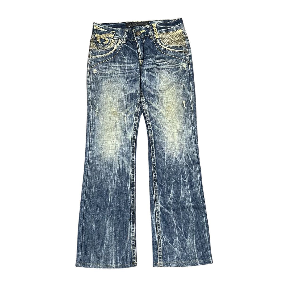 Seditionaries RedPepper Denim Snake Skin Patch Faded Pant Size US 32 / EU 48 - 2 Thumbnail