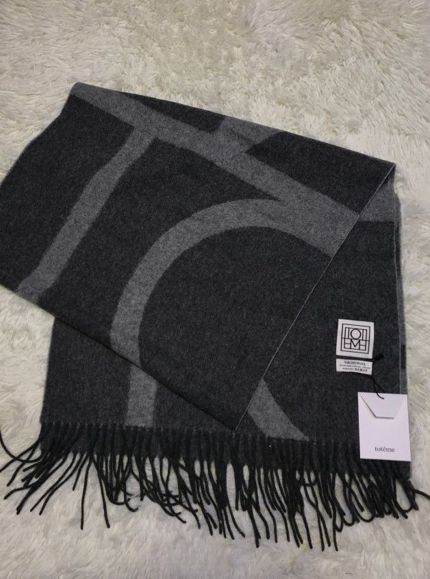 Toteme Toteme Monogram jacquard wool scarf Size ONE SIZE - 2 Thumbnail