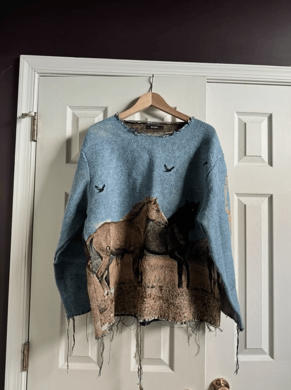 Other Custom Mustang Horses Western Tapestry Sweater One Size Size US L / EU 52-54 / 3 - 1 Thumbnail