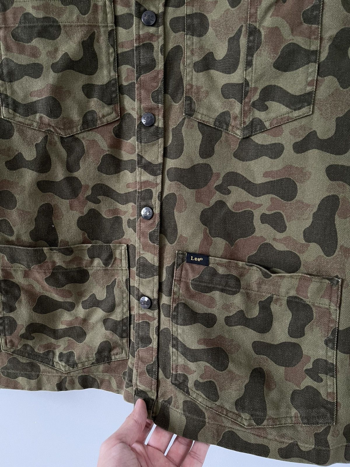 Lee LEE Woodland Camo Military Canvas Chore Jacket Size US S / EU 44-46 / 1 - 7 Thumbnail