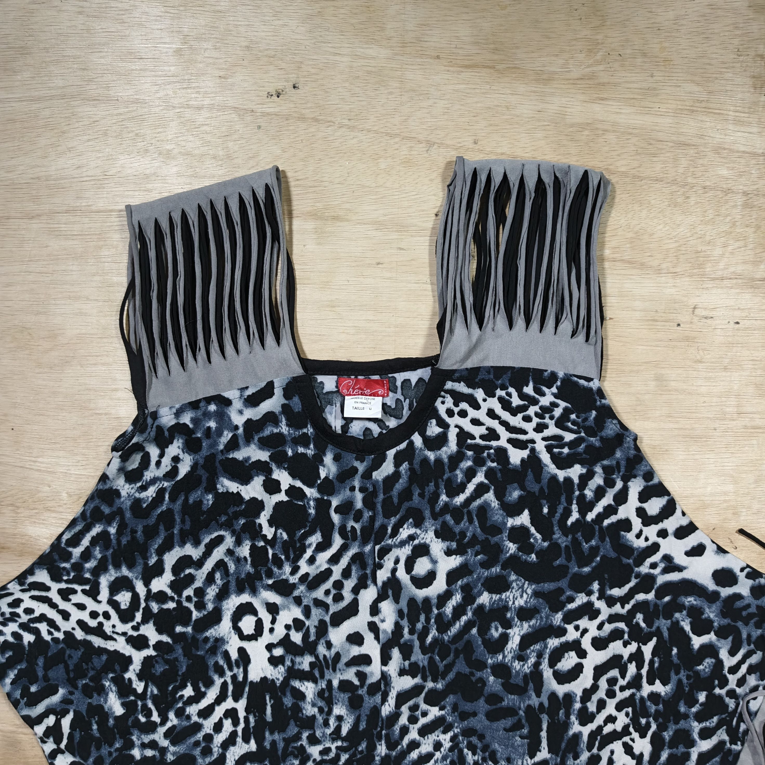 Other Cherie 00's Leopard Print Fringe Tank Top Size L / US 10 / IT 46 - 2 Thumbnail