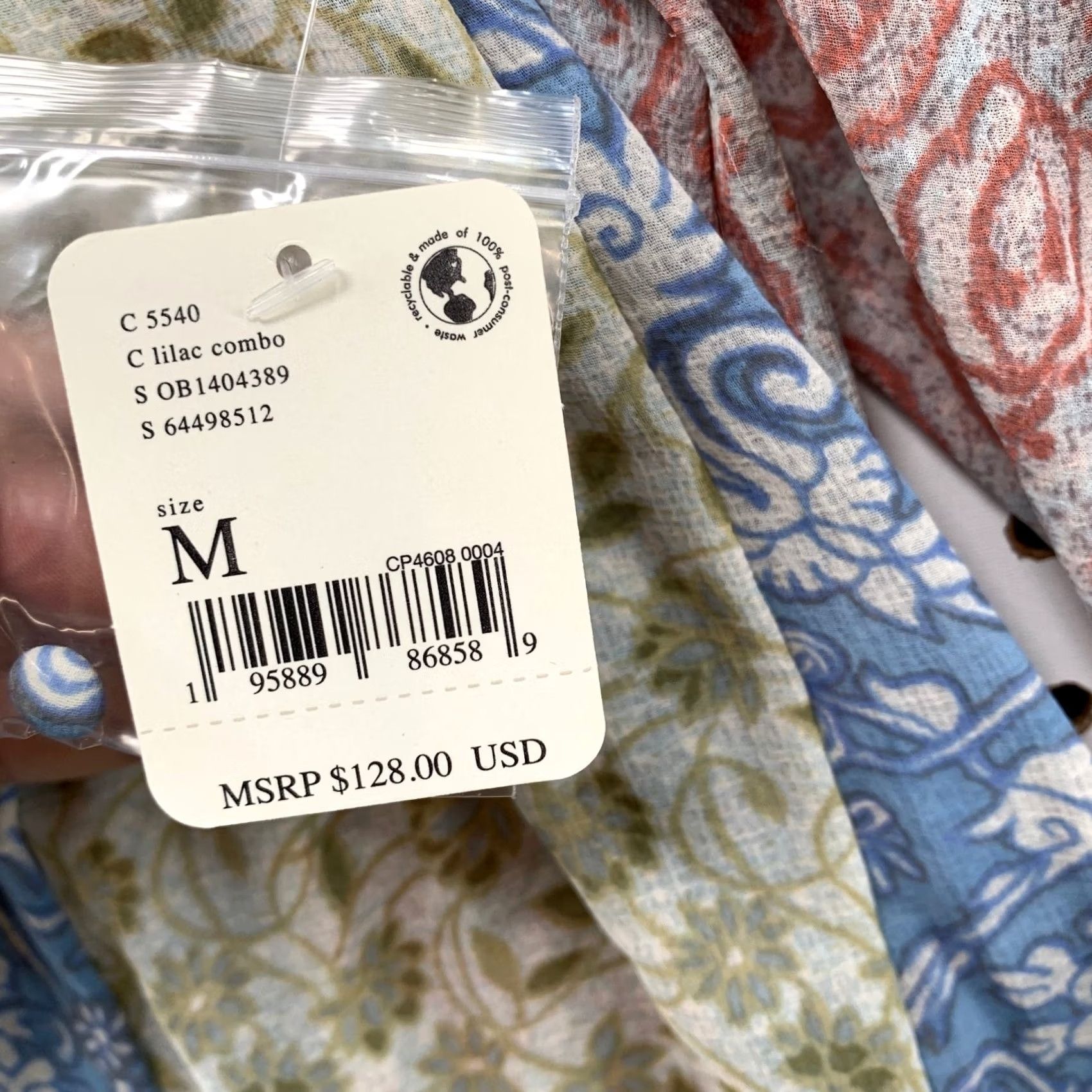 Free People Free People Merrie Mix Print Tunic Blouse Women Medium Smocked Chiffon Tunic Size M / US 6-8 / IT 42-44 - 4 Thumbnail