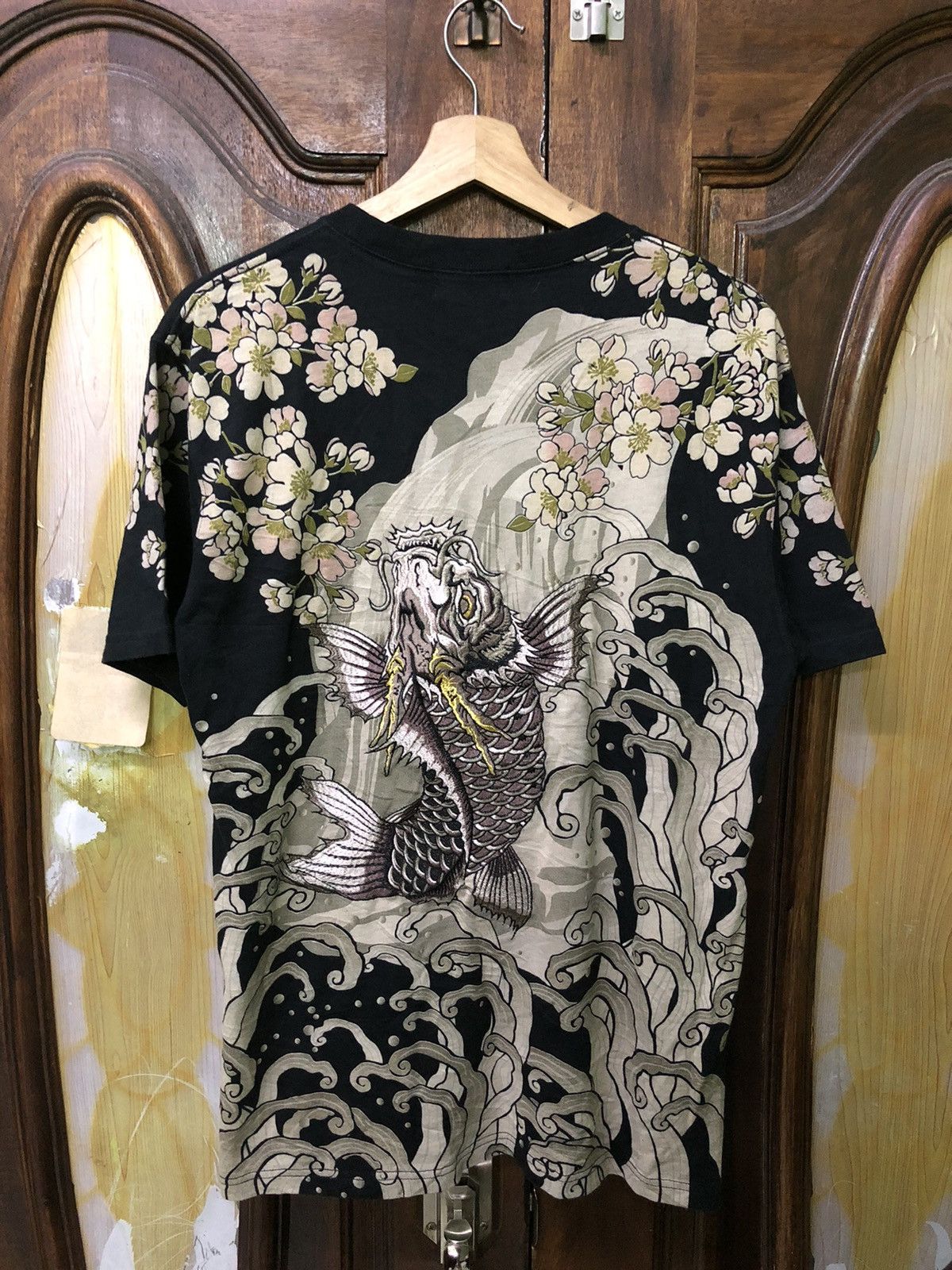 Bullet Noise Vintage Sukajan Embroidered Fishkoi Shirt Tee Rare Size US L / EU 52-54 / 3 - 12 Thumbnail