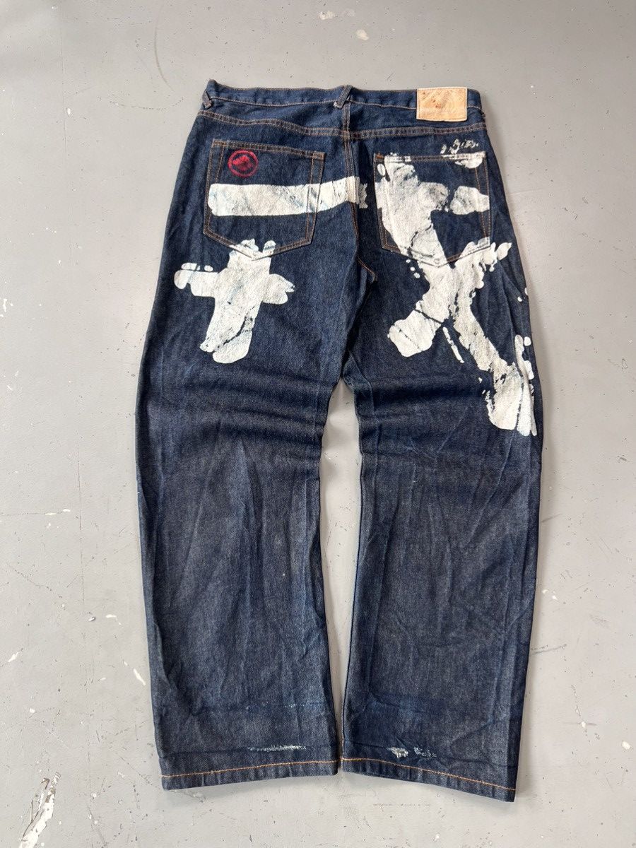 Japanese Brand × Vintage Vintage Evisu inspired Japanese printed denim Size US 36 / EU 52 - 1 Thumbnail