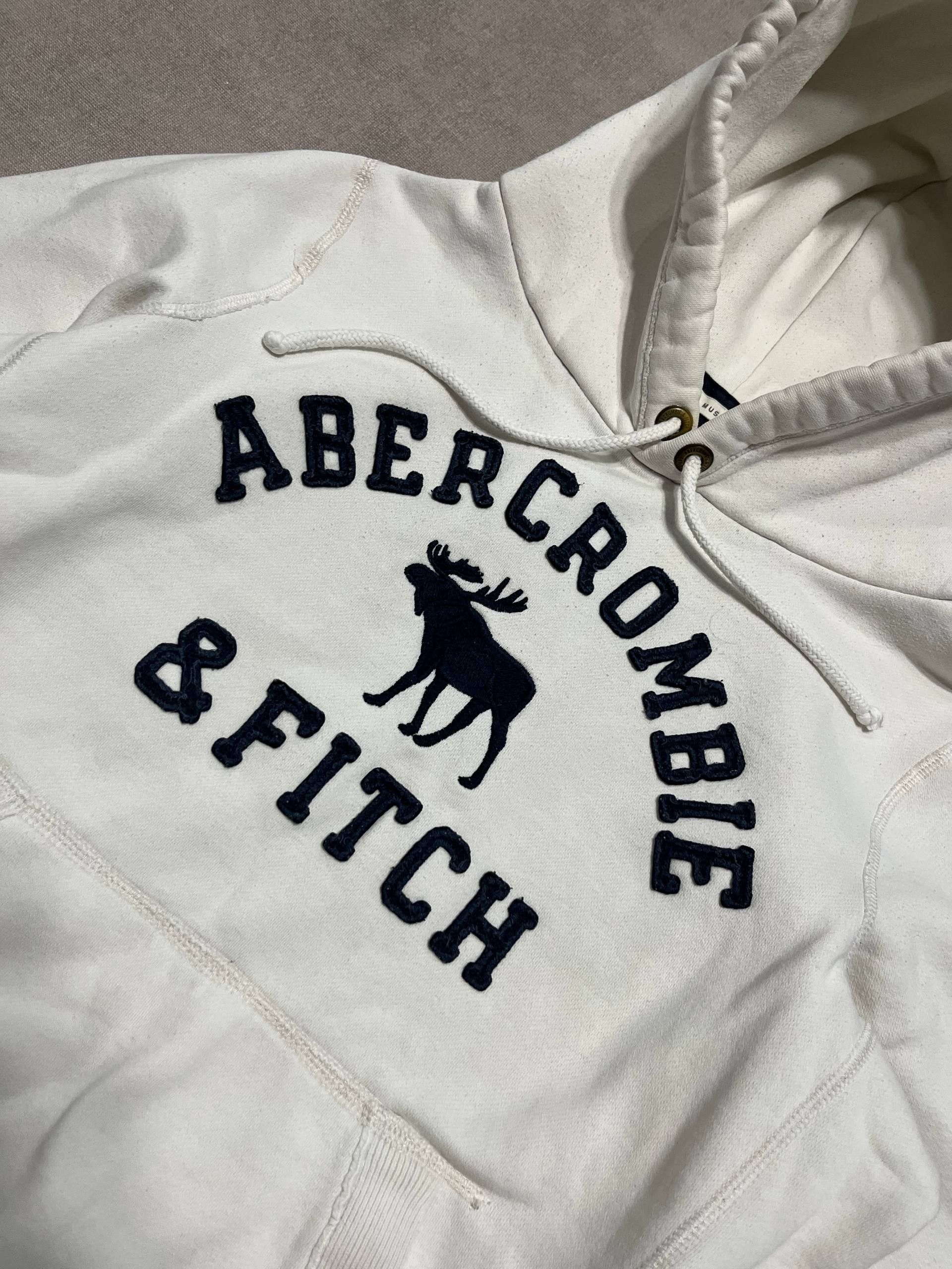 Abercrombie & Fitch Abercrombie & Fitch Womens White Hoodie Vintage Size M Size M / US 6-8 / IT 42-44 - 4 Thumbnail