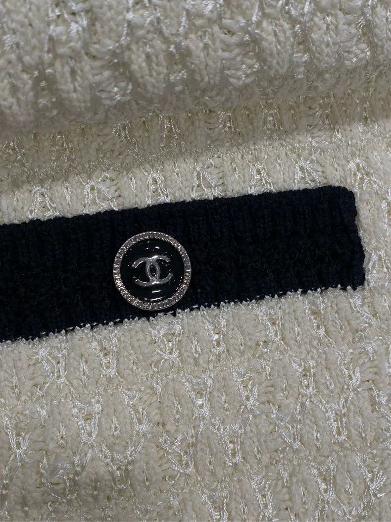 Chanel Chanel 24-year-old white knitted dress Size XXS / US 00 / IT 34 - 3 Thumbnail