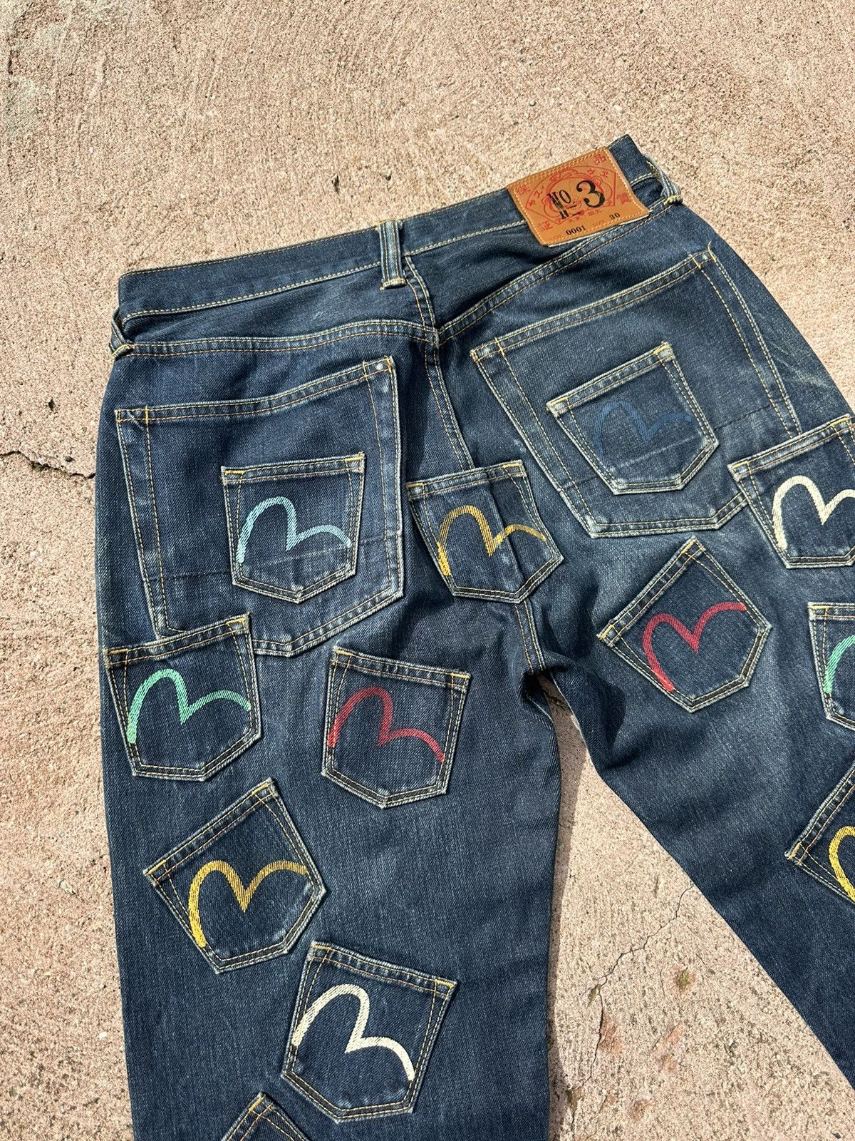 Evisu × Japanese Brand Evisu Multi Pocket Jeans Denim Navy Size US 30 / EU 46 - 4 Thumbnail