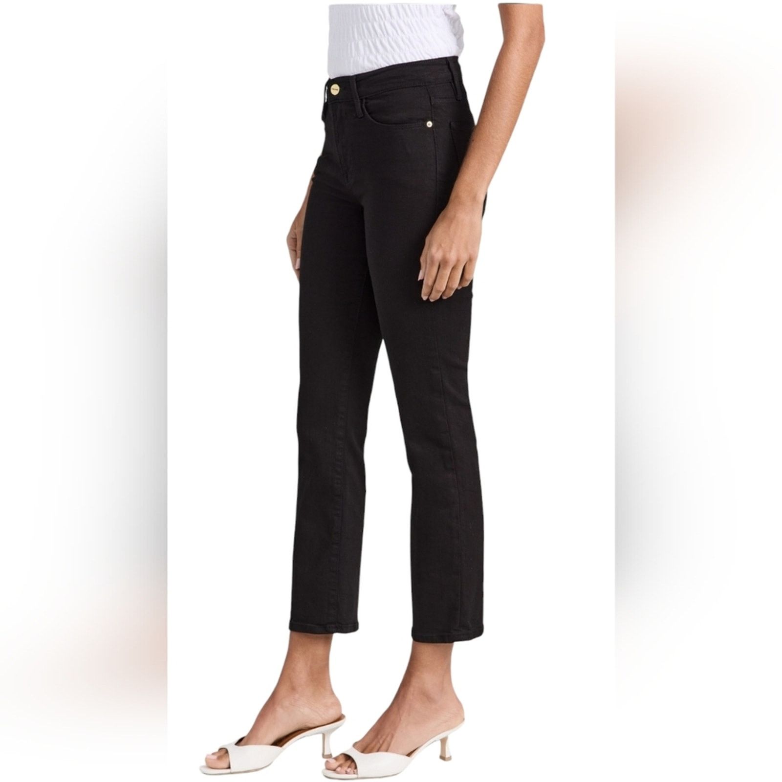 Frame FRAME Le High Straight Jeans in Film Noir 29 Size 29" - 3 Thumbnail