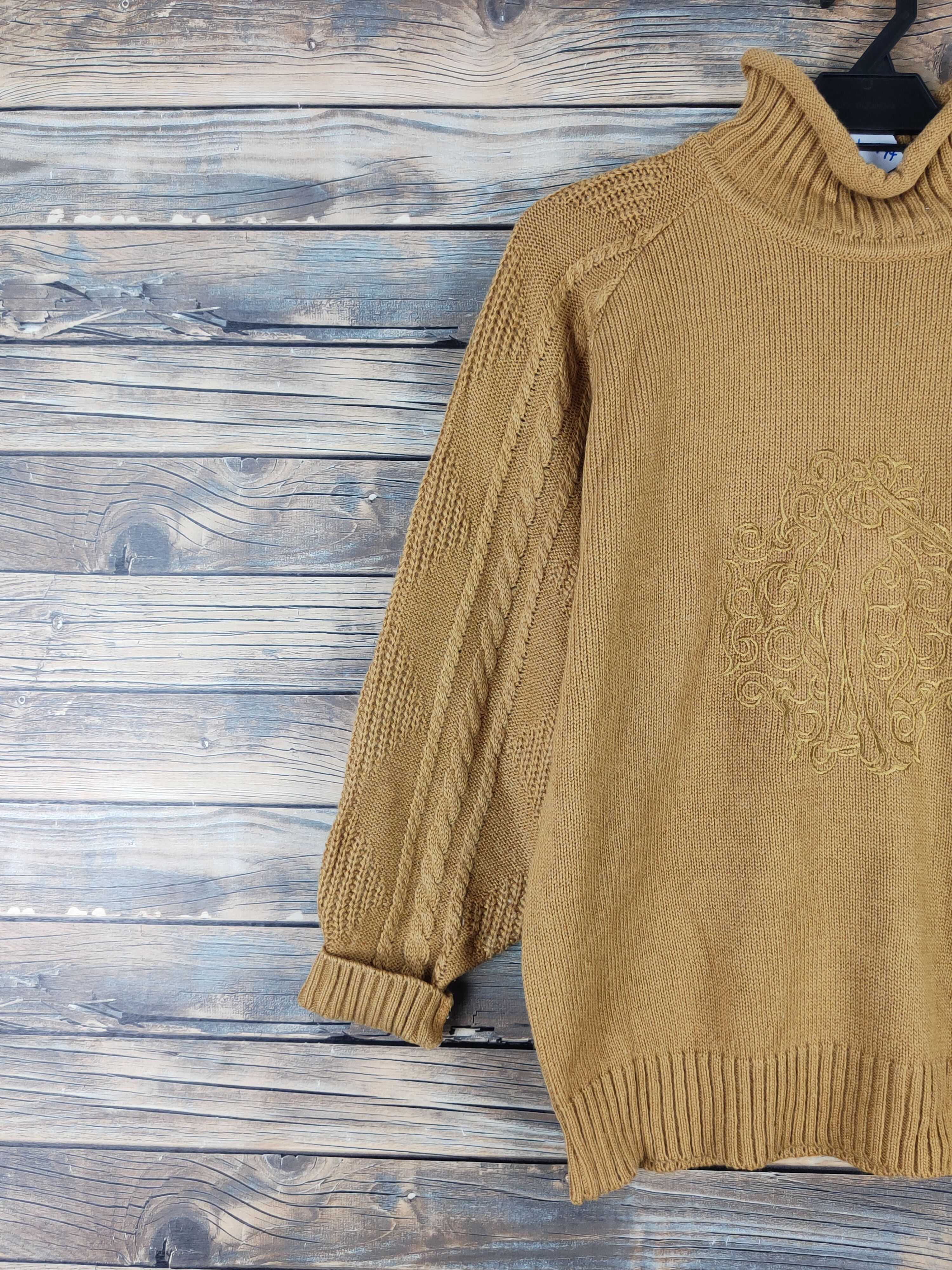 Vintage Bela Mustard Golfing Knitwear Sweatshirts #W2147 Size M / US 6-8 / IT 42-44 - 3 Thumbnail