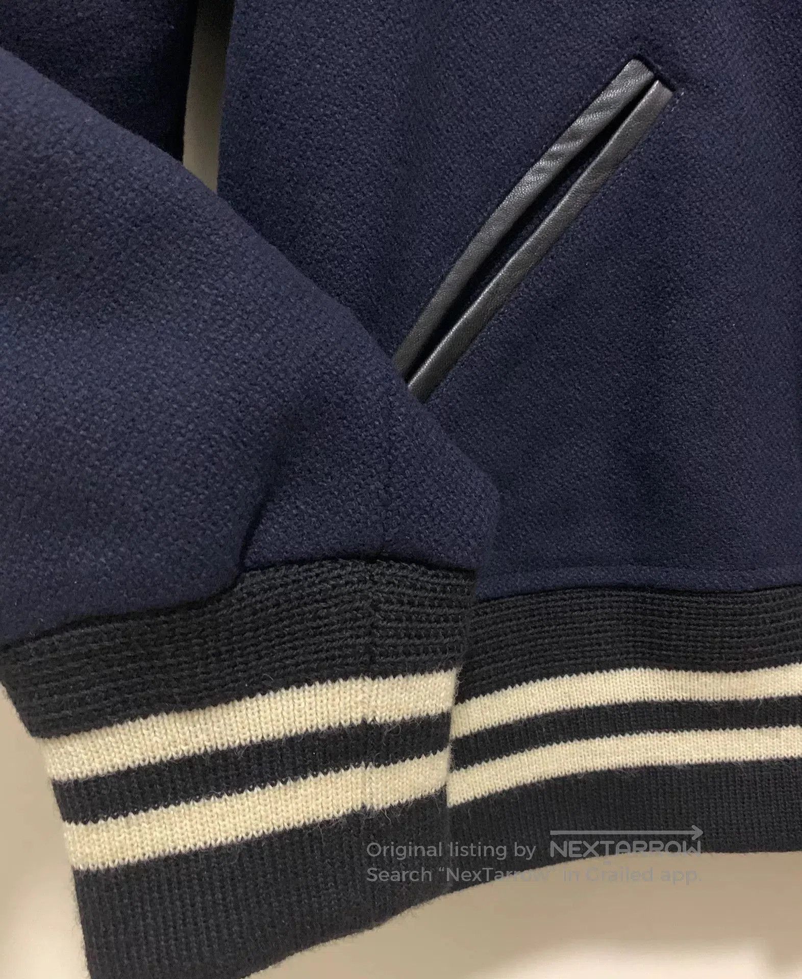 Saint Laurent Paris Saint Laurent Blue Wool Baseball Jacket. Size US M / EU 48-50 / 2 - 8 Thumbnail