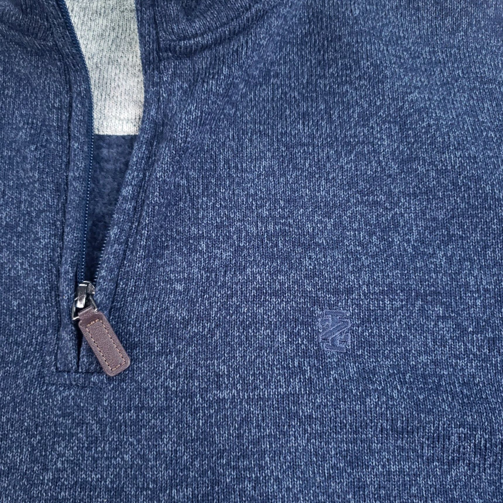 Izod IZOD Sweater Men 2XL Blue Pullover 1/4 Zip Mock Neck Long Sleeve Casual Size US XXL / EU 58 / 5 - 7 Thumbnail