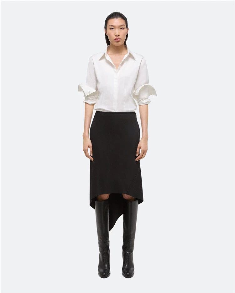 Helmut Lang HELMUT LANG Black wool dress skirt Size 25" / US 0 / IT 36 - 1 Thumbnail