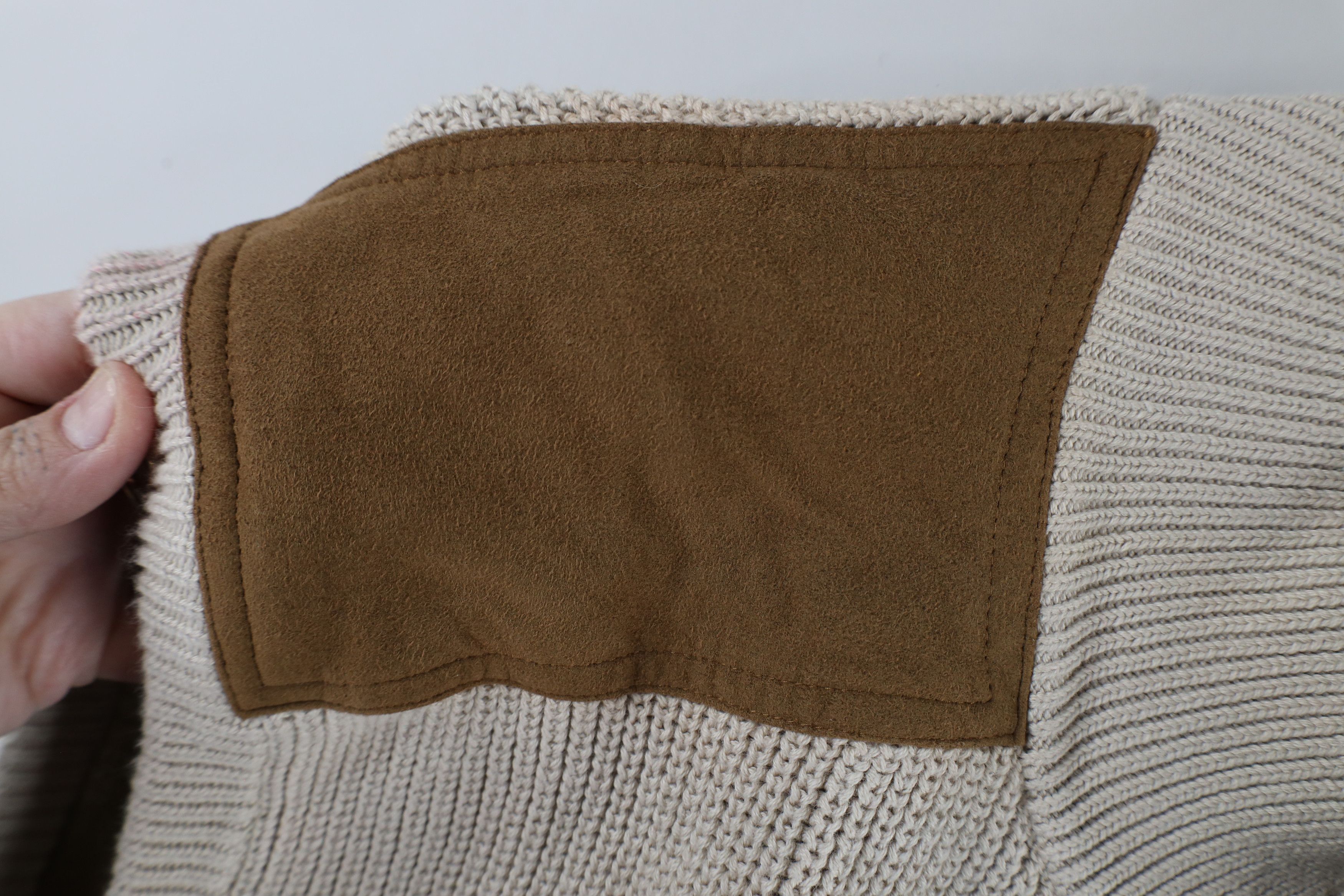 Orvis × Vintage Vintage Orvis Suede Trim Ribbed Knit Sweater Vest Jacket Size US XXL / EU 58 / 5 - 7 Thumbnail