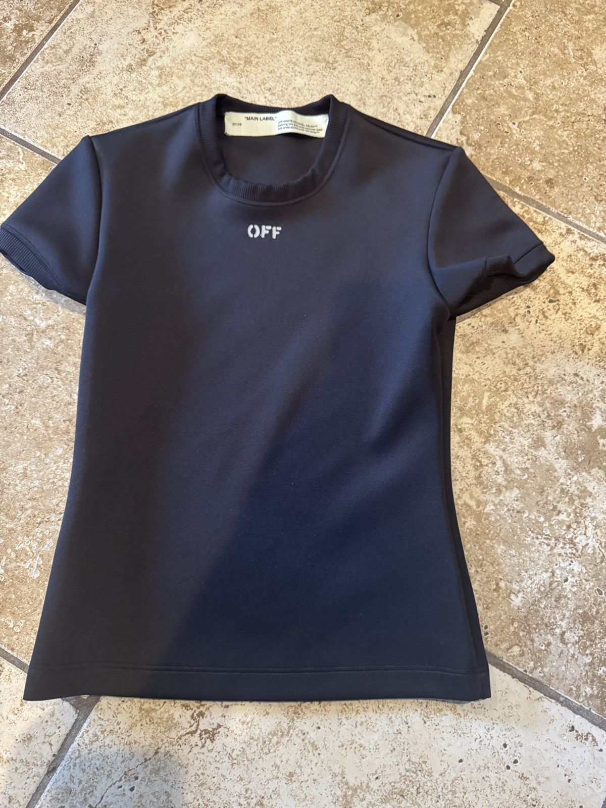 Off-White Off-White Tiny Black Tee Size S / US 4 / IT 40 - 1 Thumbnail