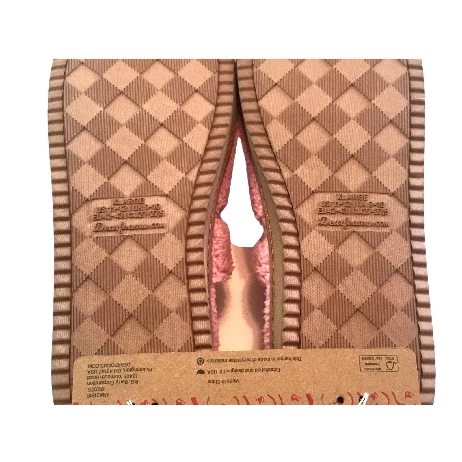 Other Dearfoam Cozy Comfort Slippers Pink Terry NWT Size XL 11-12 Size US 11 / IT 41 - 4 Thumbnail