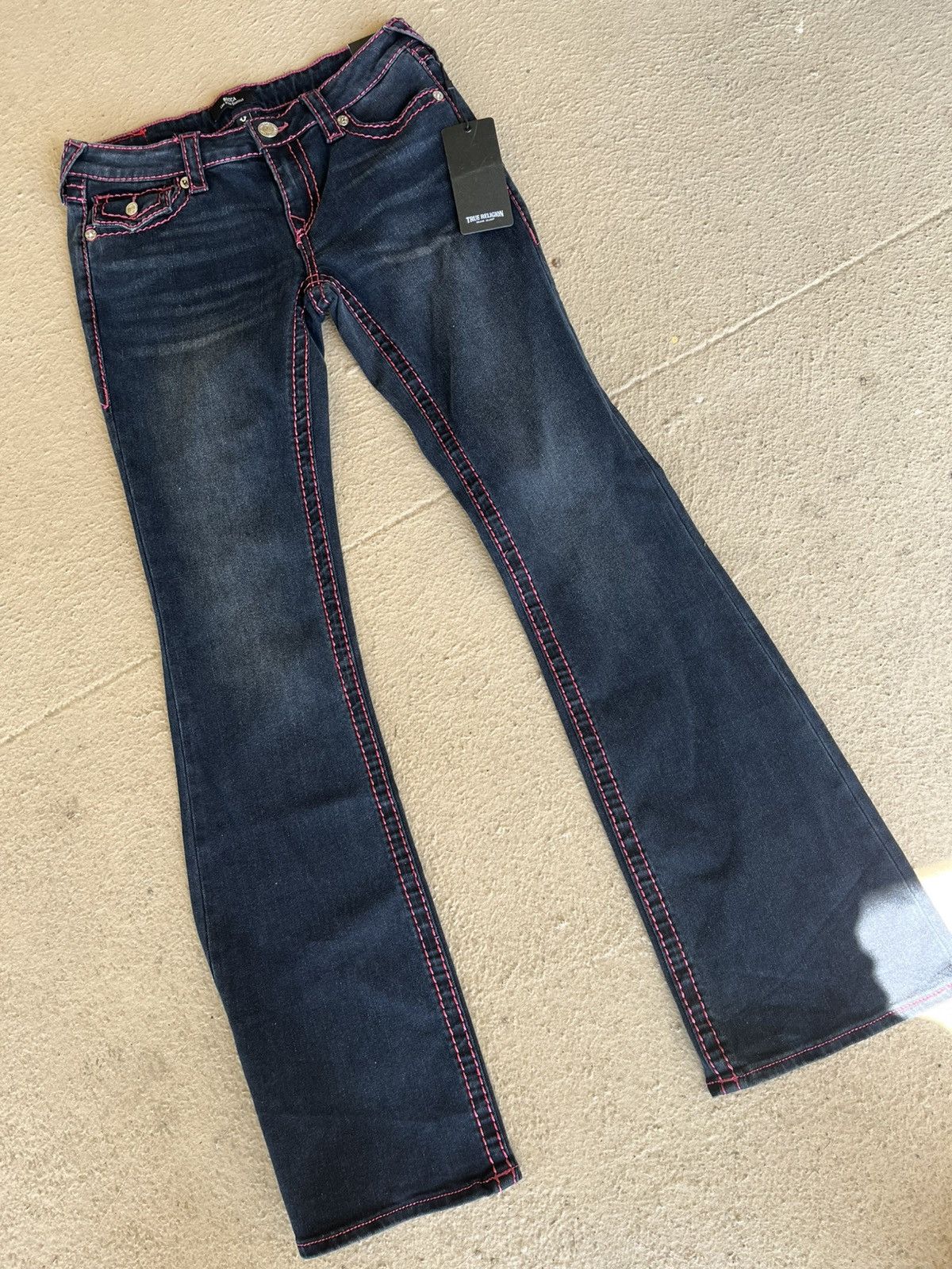 True Religion True Religion Women's Navy and Pink Jeans Size 28" / US 6 / IT 42 - 1 Thumbnail