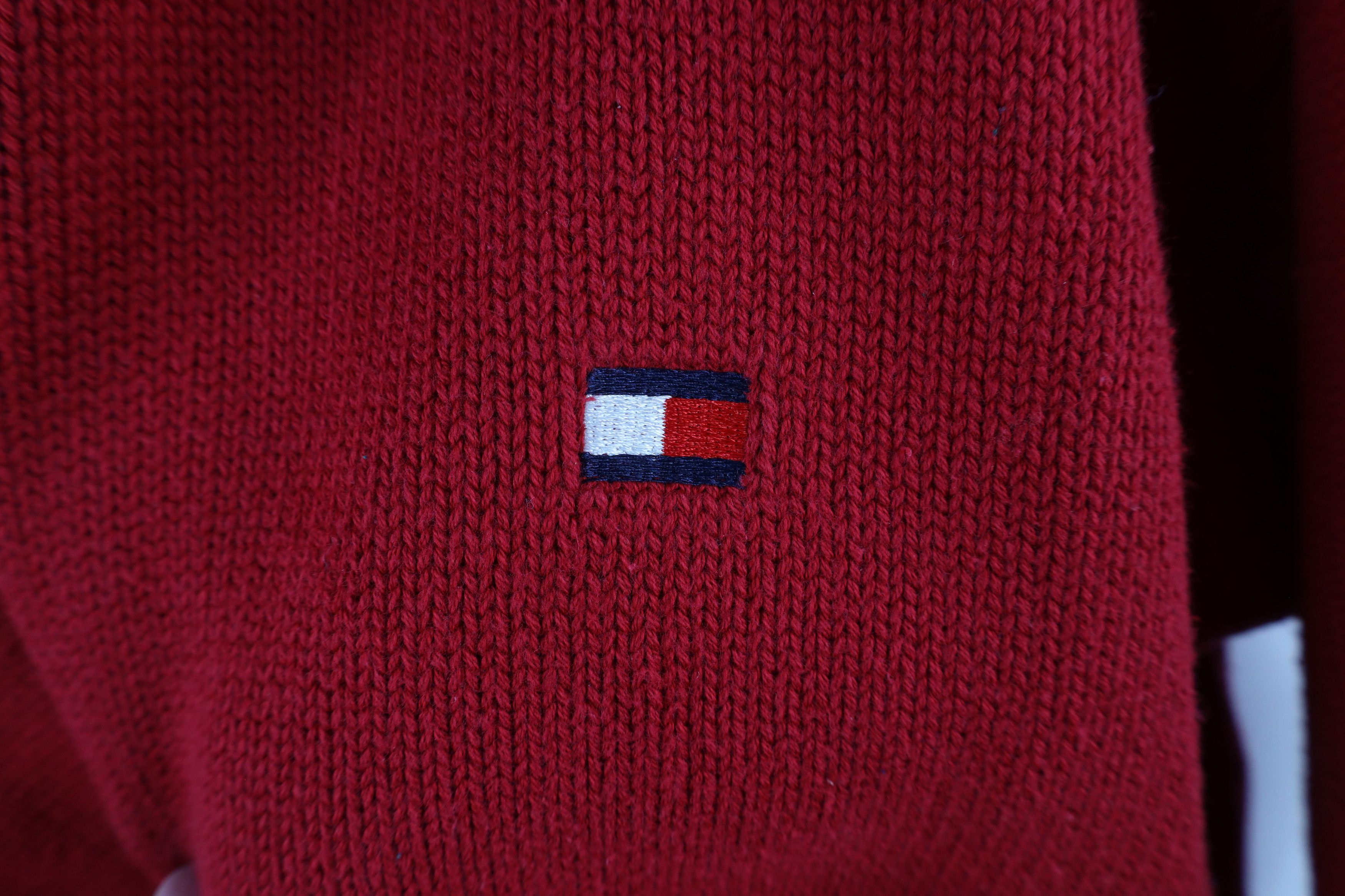 Tommy Hilfiger × Vintage Vintage 90s Tommy Hilfiger Heavyweight Cotton Knit Sweater Size US XL / EU 56 / 4 - 4 Thumbnail