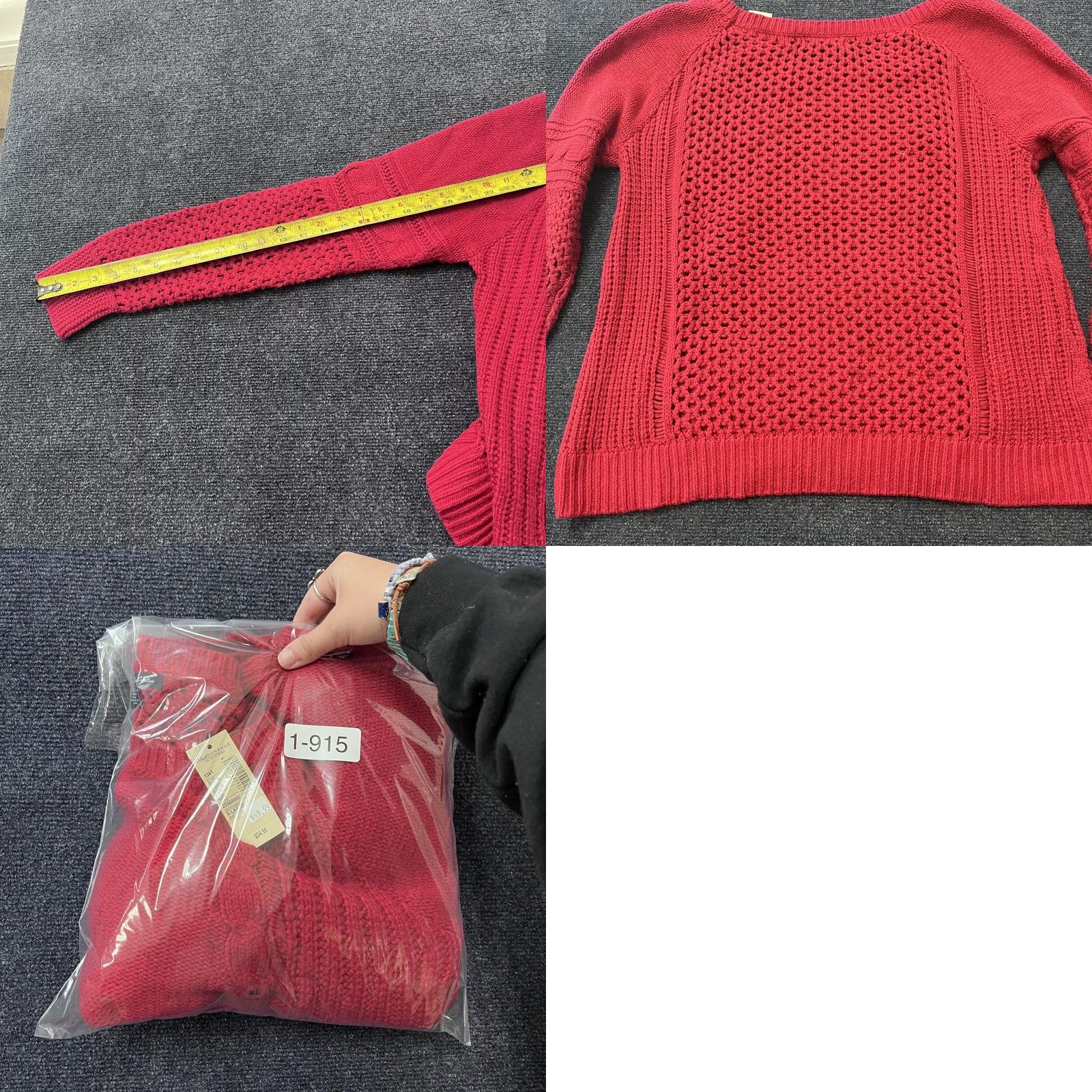American Eagle Outfitters American Eagle Outfitters Sweater Womens XL Red Cable Knit Raglan Shirt Pullover Crew Neck Knit Crochet Open neckline Baggy毛 Size XL / US 12-14 / IT 48-50 - 8 Thumbnail