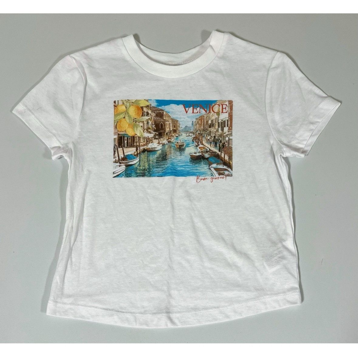 Vintage White ‘Venice, Italy’ Graphic Tee T-Shirt Top Size XS 🛶✨ Size XS / US 0-2 / IT 36-38 - 3 Thumbnail