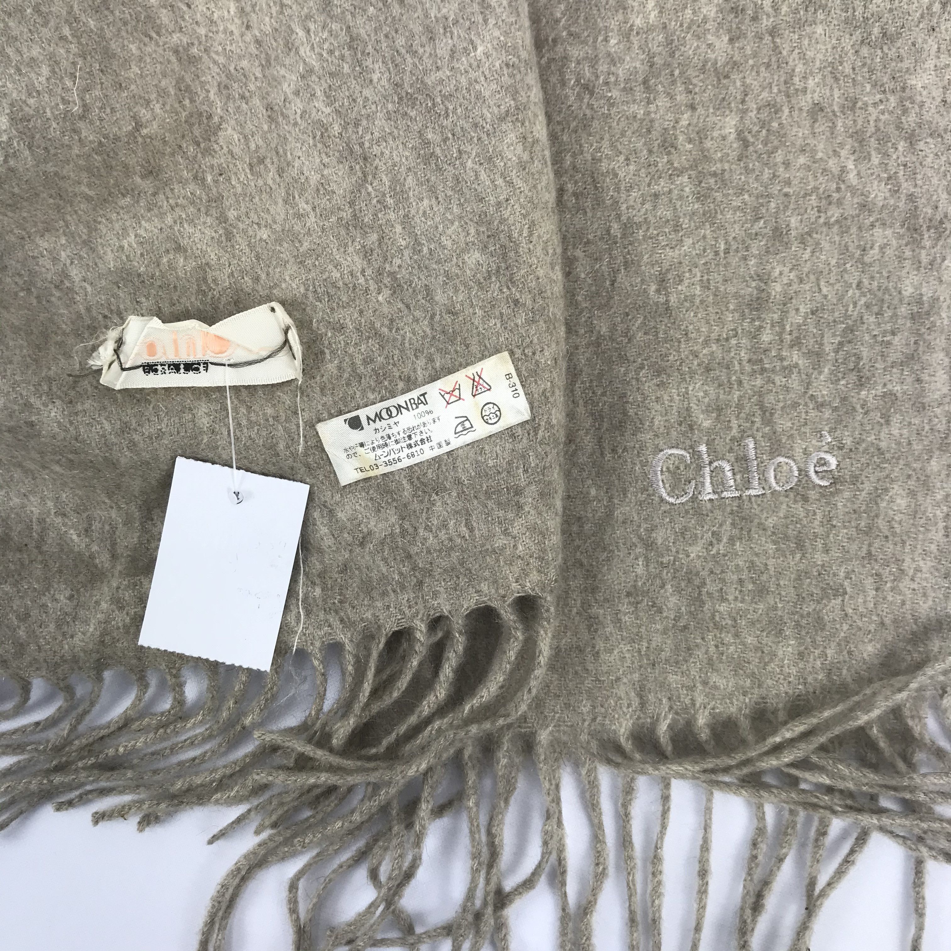 Vintage Vintage Chloe Scarf Muffler Wool Cashmere Scarves Size ONE SIZE - 5 Thumbnail