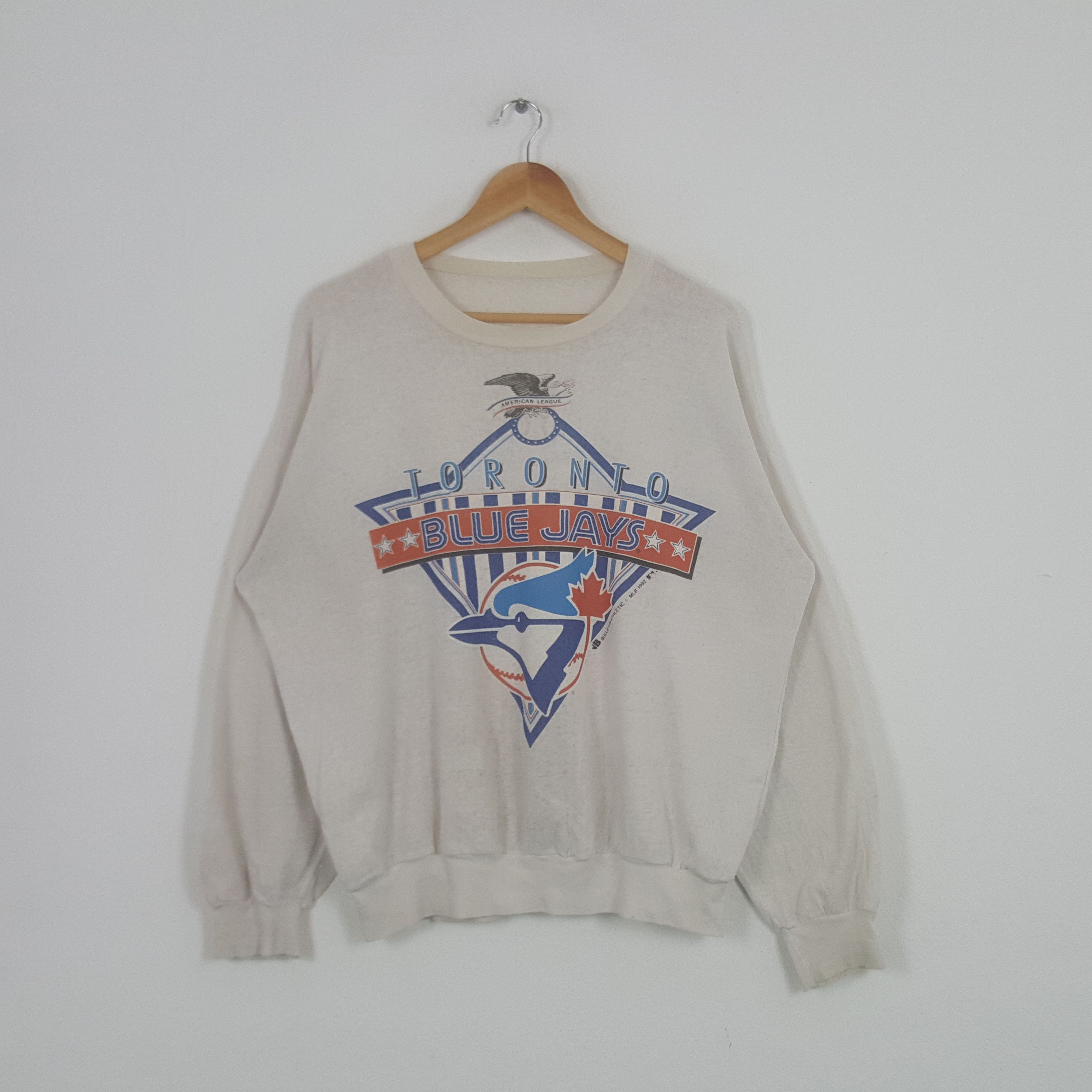 MLB × Vintage Vintage 90's Toronto Blue Jays Baseball MLB Team Sweatshirt Size US XL / EU 56 / 4 - 1 Thumbnail