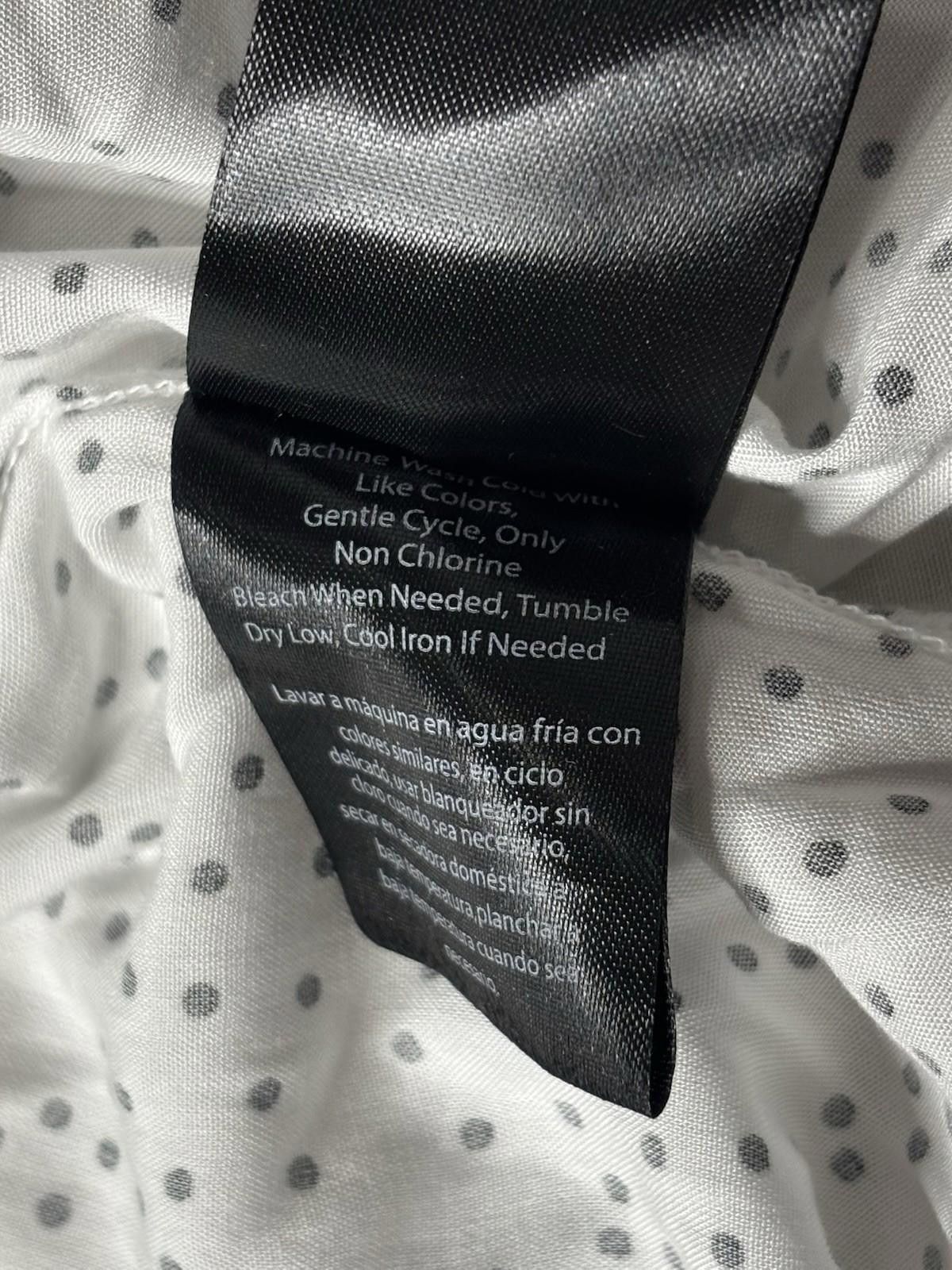 Harve Benard Harve Benard Top Womens Large Rayon White Black Dots Tie Size L / US 10 / IT 46 - 10 Thumbnail