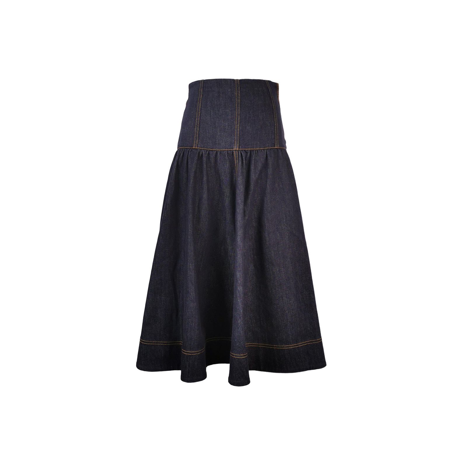 Fendi Embroidered Palm Tree Denim Skirt Size It 36 in Blue, Women's (Size 25)
