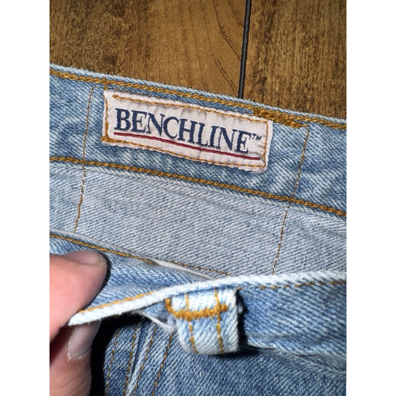 Bench VINTAGE Bench Line Denim Jorts Blue Men’s 34x10 High Rise Relaxed Fit Denim Blue USA Mens Size US 34 / EU 50 - 3 Thumbnail