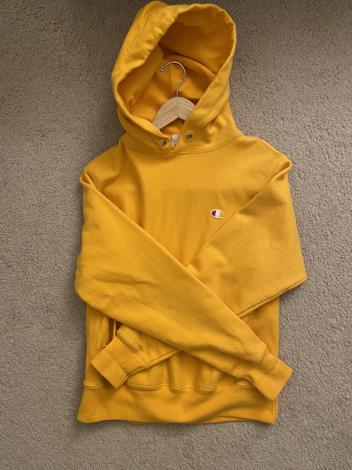 Champion Champion Reverse Weave Hoodie Gold Yellow Grailed