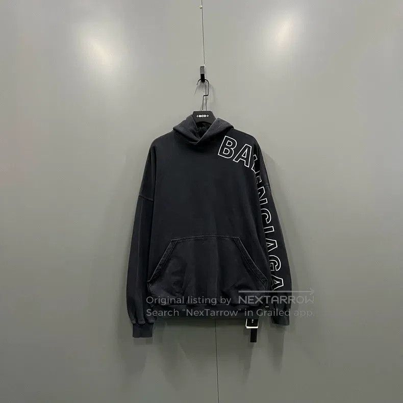 Balenciaga Balenciaga Side Embroidered Logo Hoodie Size US M / EU 48-50 / 2 - 1 Thumbnail