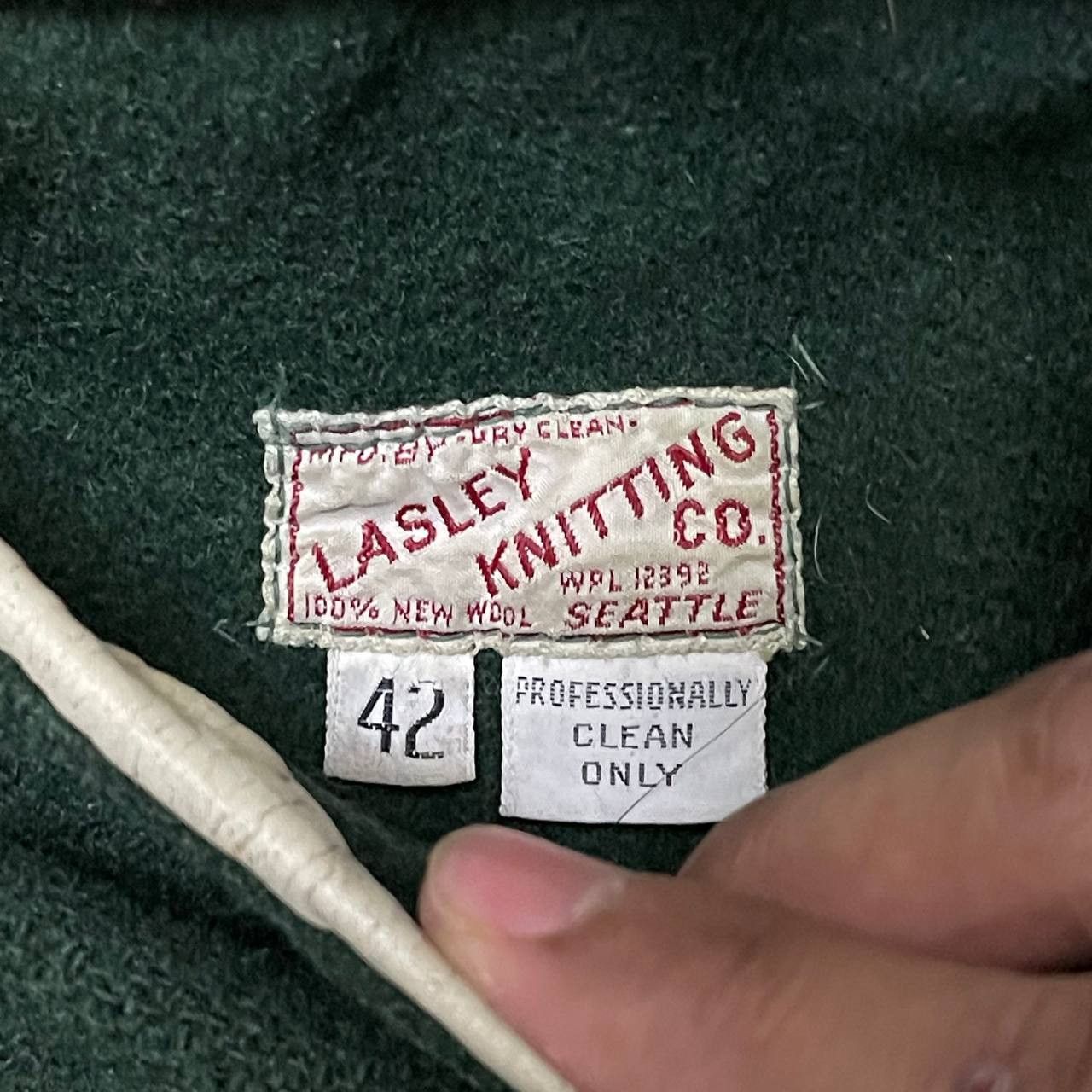 Vintage Vintage 70's Lasley Knitting Varsity Jacket Wool Size US L / EU 52-54 / 3 - 12 Thumbnail