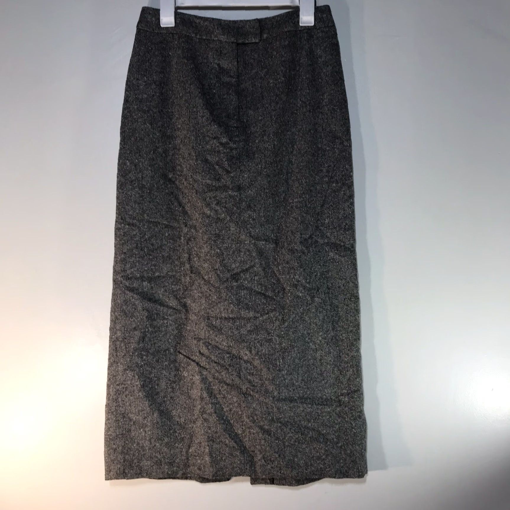 Vintage Pursuits Ltd Blk/Wht Marled Wool Blend Midi Skirt Womens Size 10 Size 32" / US 10 / IT 46 - 2 Thumbnail