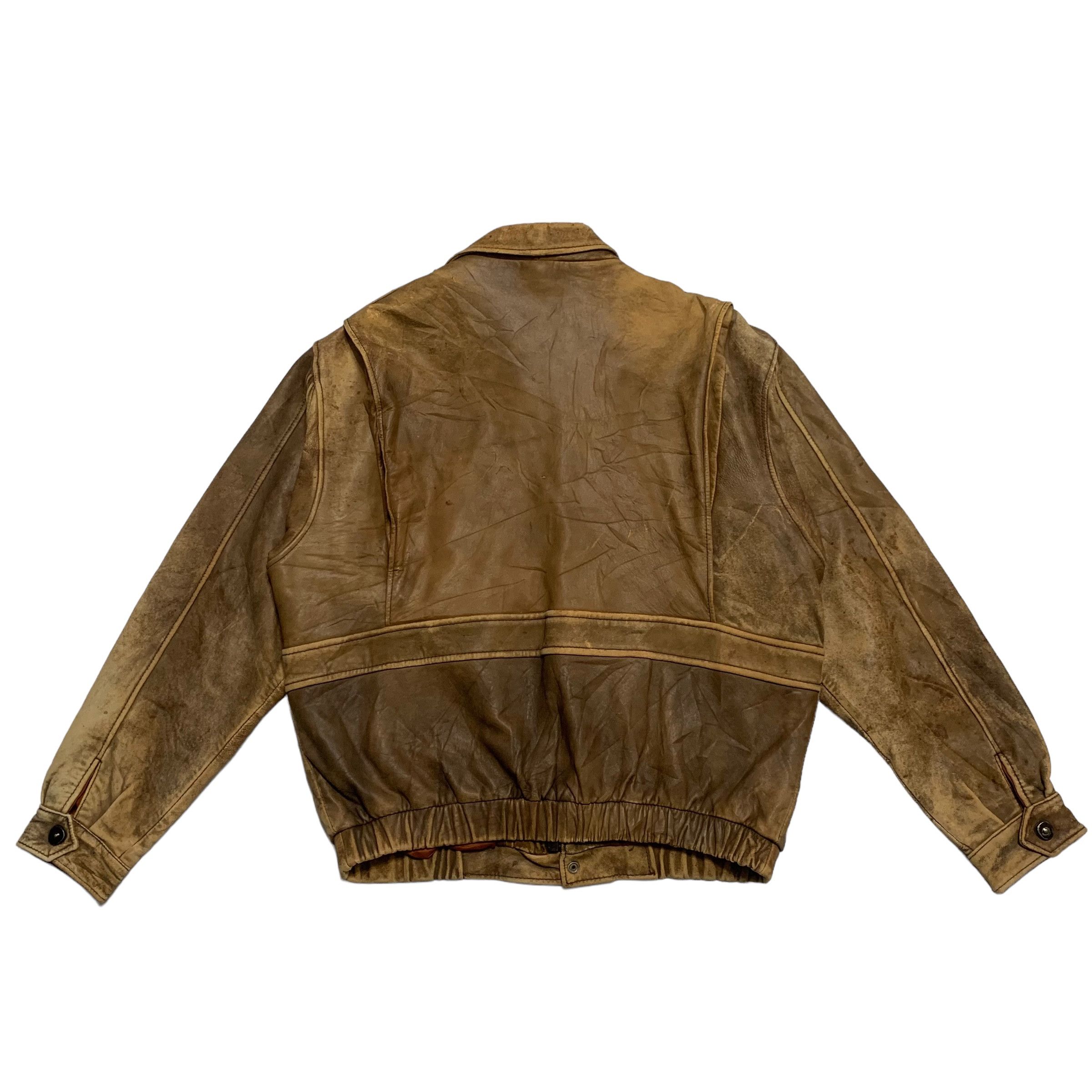 Vintage Vintage 80s US Armed Forces Flight Aviator Leather Jacket Size US L / EU 52-54 / 3 - 8 Thumbnail