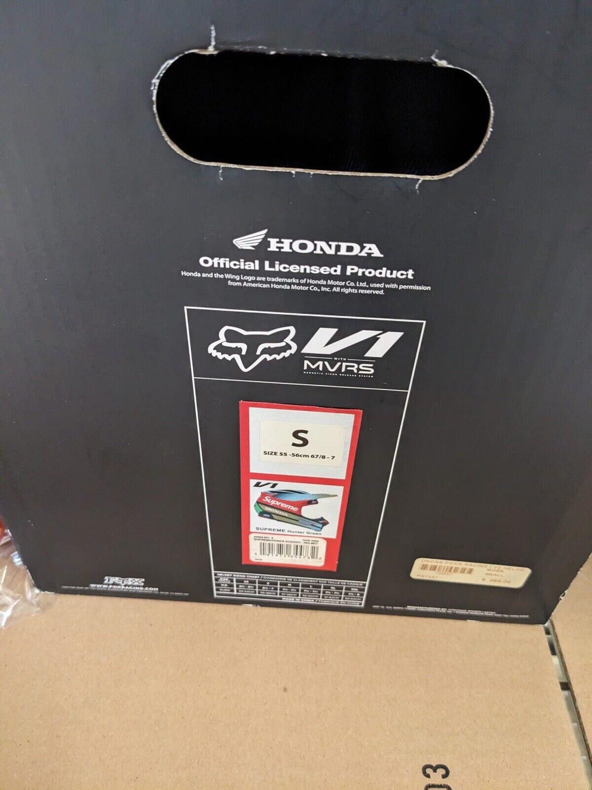 Supreme FW19 Supreme Honda Fox Racing V1 Helmet HUNTER GREEN S Size ONE SIZE - 4 Thumbnail
