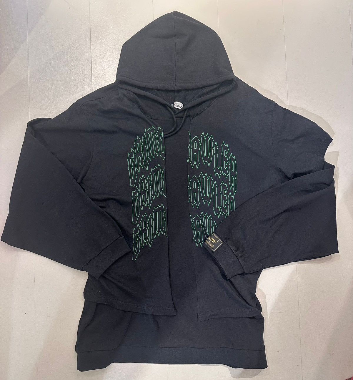 Raf Simons Raf Simons “Grimcrawler” Slogan-Print Layered Hoodie Size US M / EU 48-50 / 2 - 1 Thumbnail