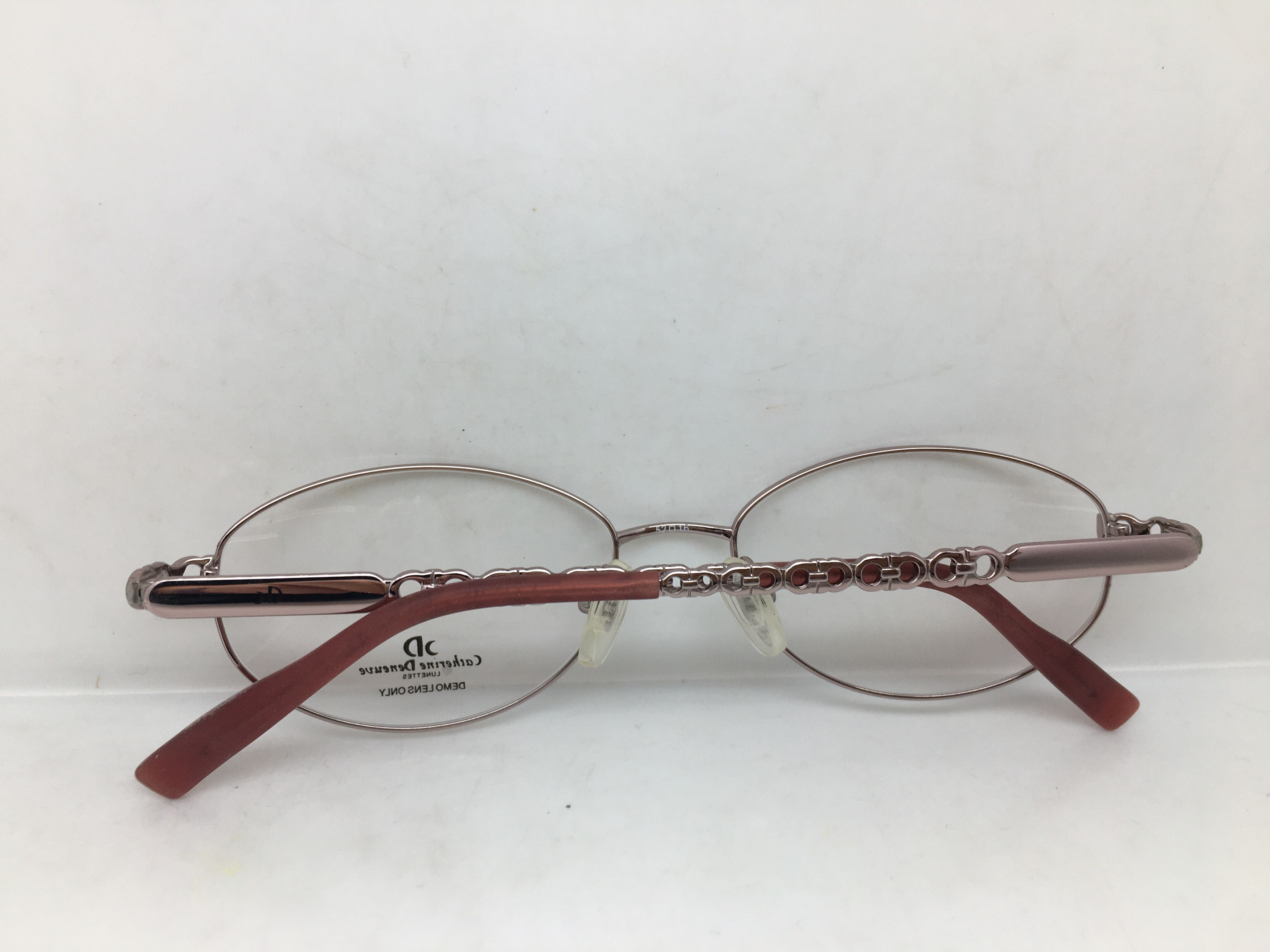 Vintage Catherine Deneuve CD207 Purish Oval Silver Eyeglasses Frame Size ONE SIZE - 8 Thumbnail
