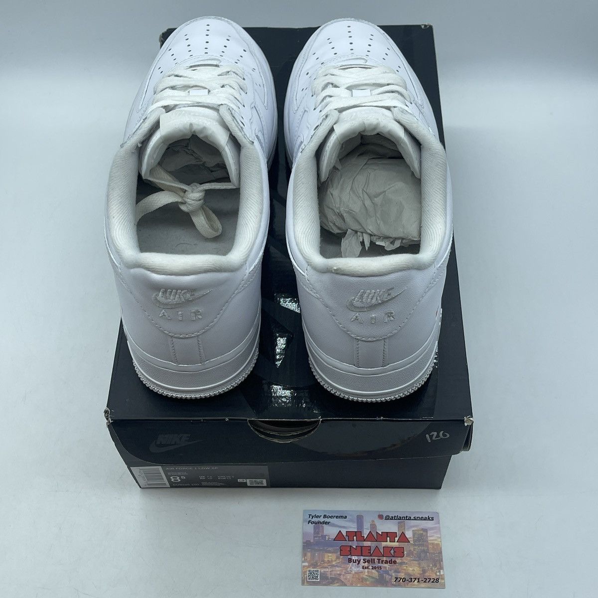 Supreme Supreme x air force 1 low box logo white Size US 8.5 / EU 41-42 - 6 Thumbnail