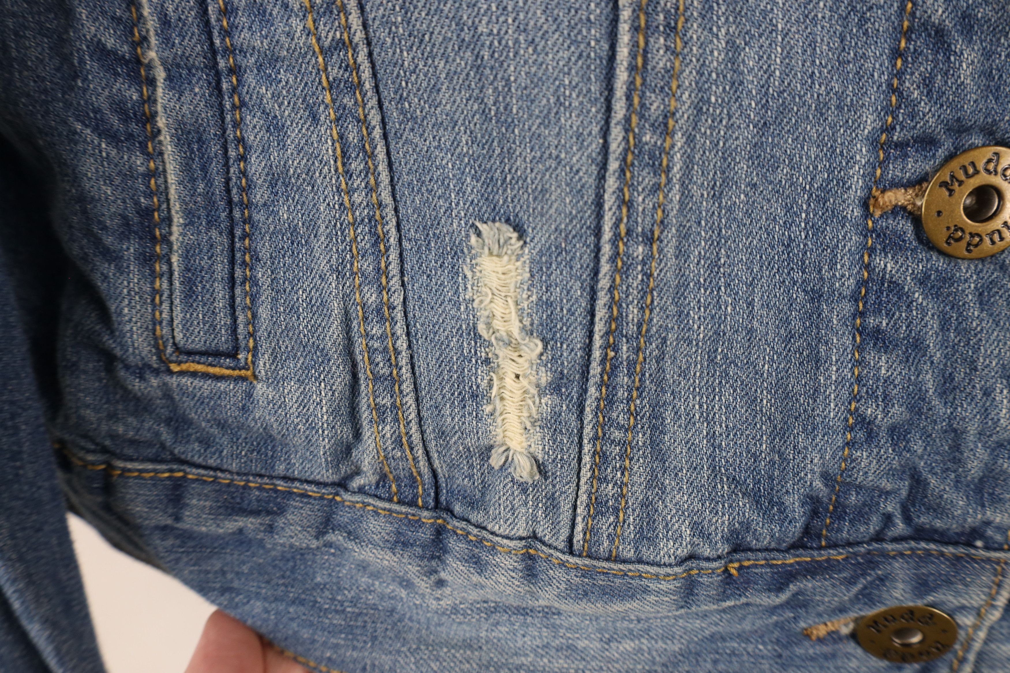 Vintage Vintage Y2K MUDD Cropped Baby Doll Denim Trucker Jacket Size L / US 10 / IT 46 - 6 Thumbnail