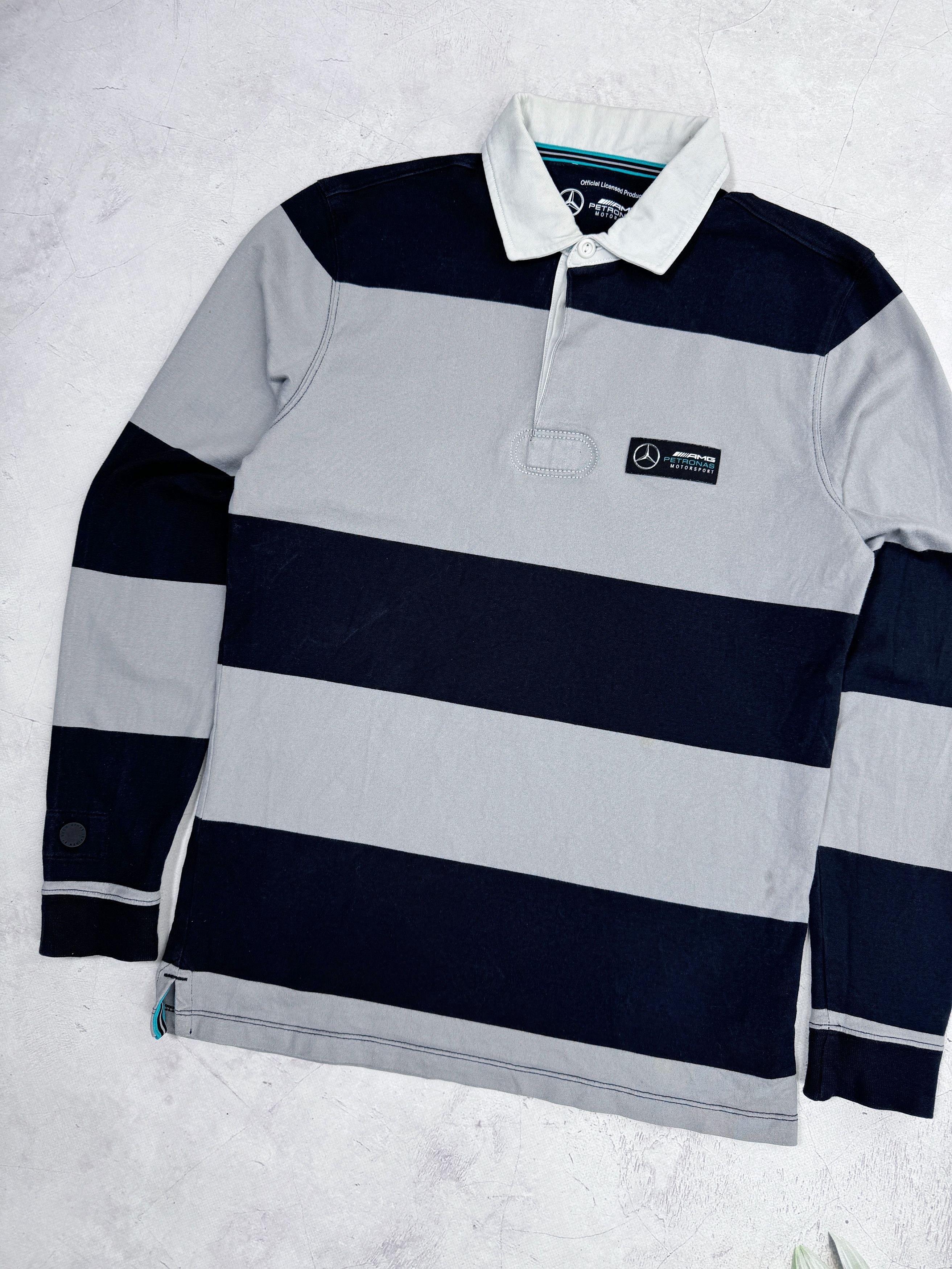Formula 1 × Mercedes-Benz Mercedes AMG Petronas Rugby Shirt Formula1 Team 2020 Striped Size US S / EU 44-46 / 1 - 2 Thumbnail