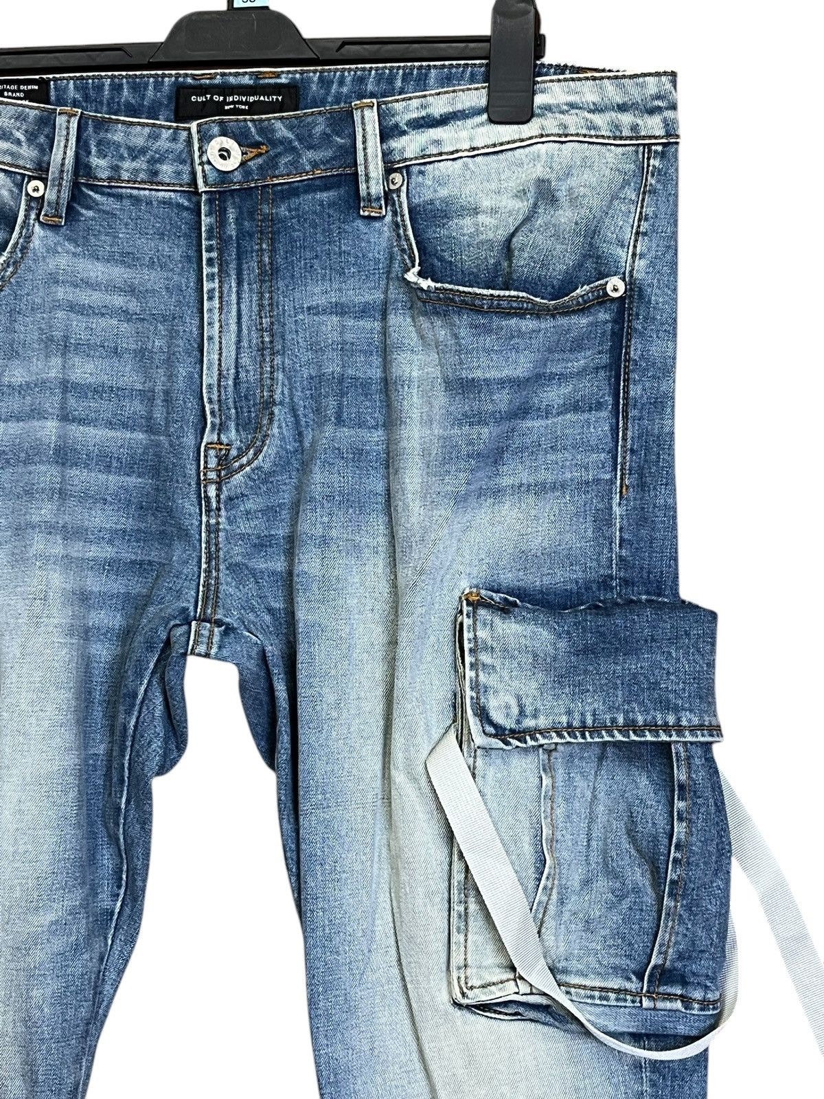 Cult Of Individuality JAPANESE CULT OF INDIVIDUALITY ROCKER CARGO BONDAGE JEANS Size US 39 - 5 Thumbnail