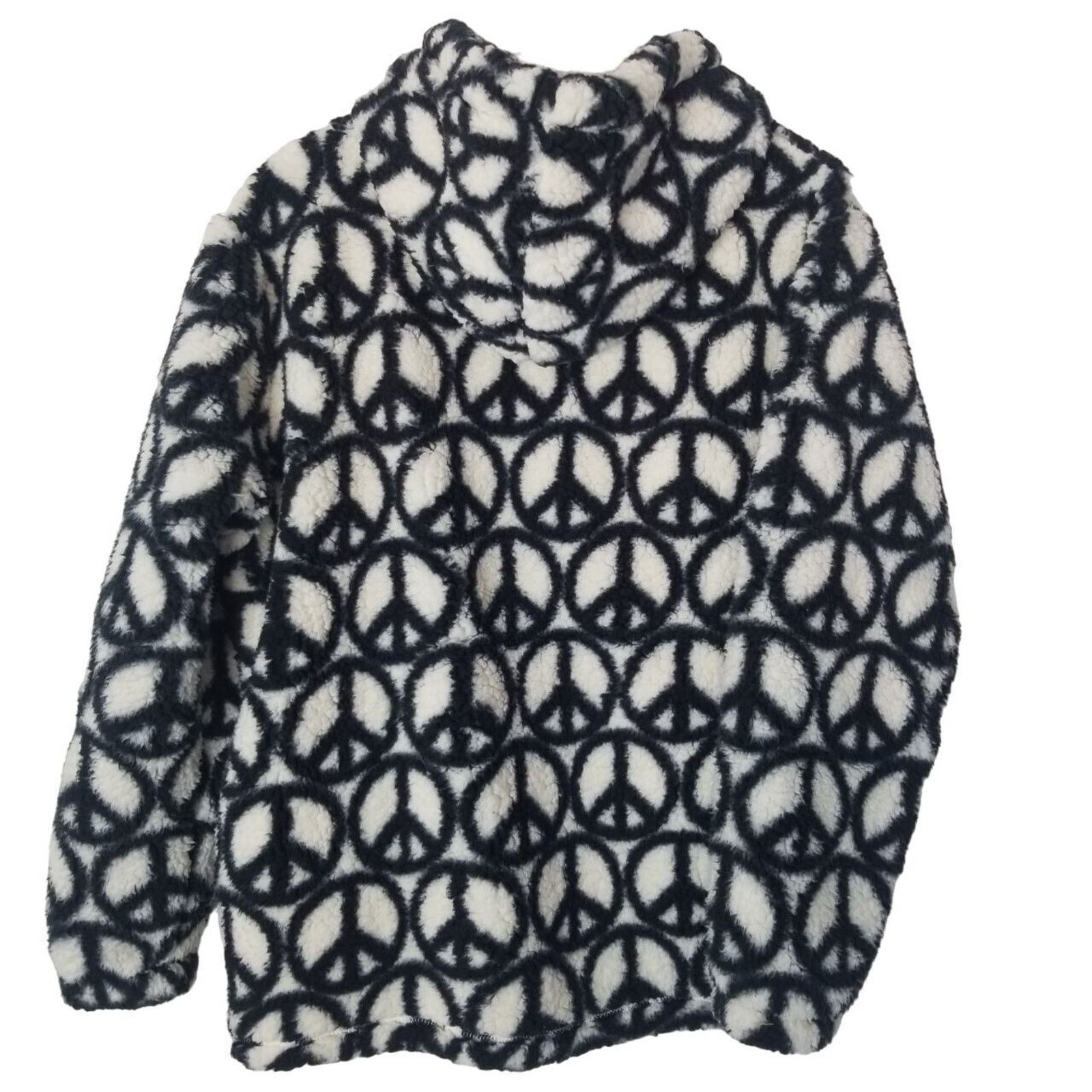 Pacsun Pacsun Womens Peace Sign Hoodie Sweatshirt Size M Full Zip Size M / US 6-8 / IT 42-44 - 9 Thumbnail